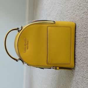 NWT Kate Spade Cameron Mini Convertible Backpack Monotone Yellow